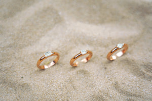 Half Bezel Set Rings